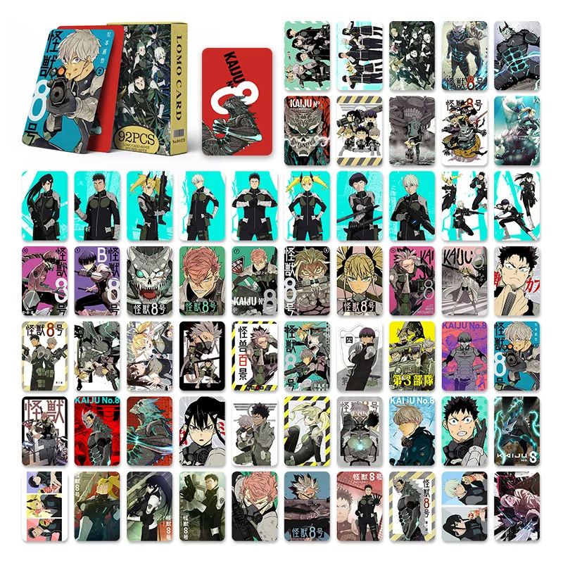 

92pcs Kaiju No. 8 Anime Lomo Cards With Postcards Box Card Games For Fans Party Decorations Kids Gift