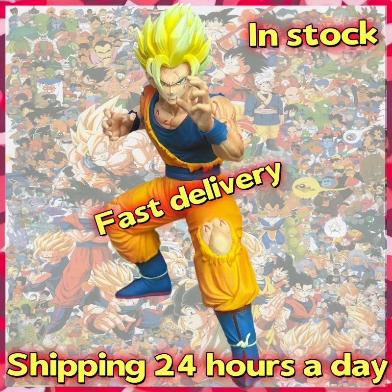 

Dragon Ball Anime Figure Super Saiya Man Jack Bangchao Second Monkey King Super Saiya Man Handles Anime Model Birthday Gift Toy