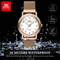 OPK 8115 montre pour femme Simple mode originale montre-bracelet à Quartz en acier inoxydable maille bracelet montre étanche pour les femmes Reloj 2