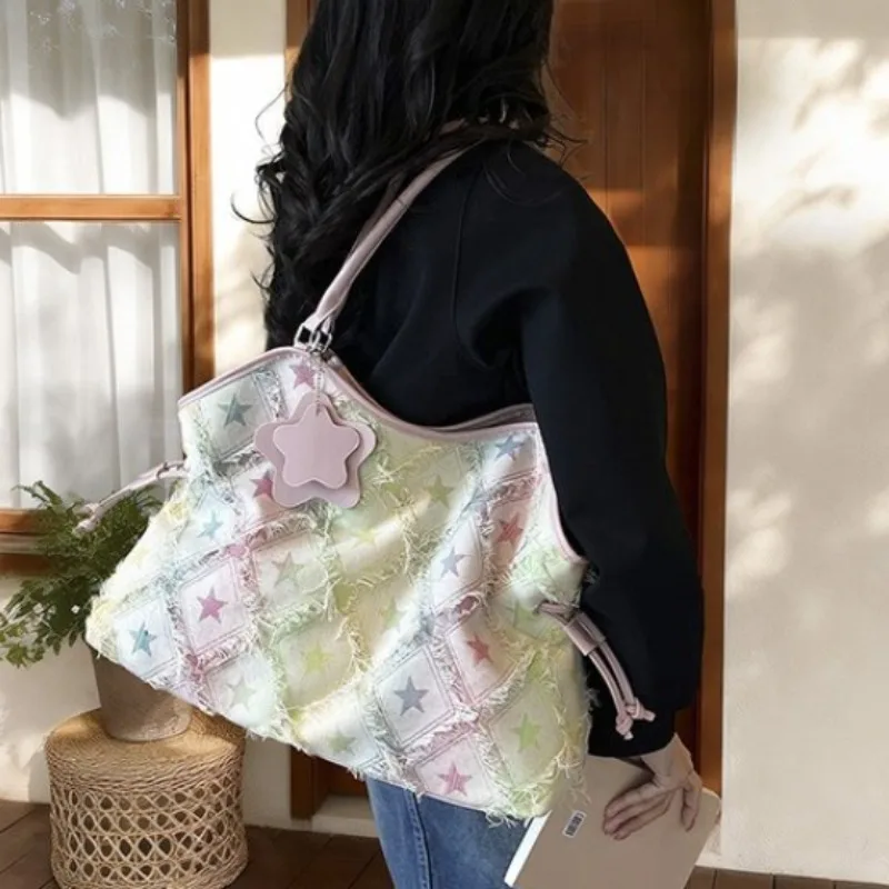 

Повседневная женская сумка большой вместимости, холщовая сумка для женщин, модная женская сумка-тоут, трендовая сумка-тоут для женщин