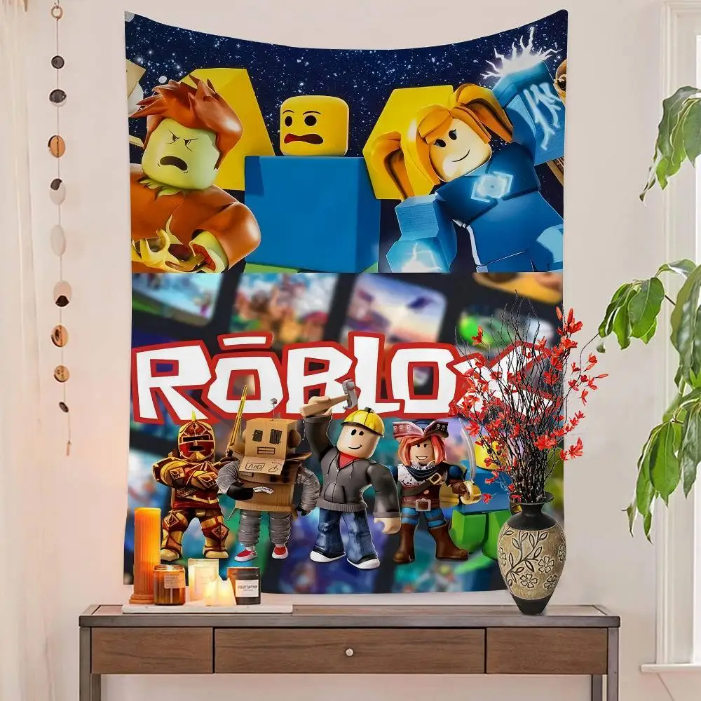 

Sandbox Game DynaBlockses R_Robloxes Chart Tapestry For Living Room Home Dorm Decor Art Home Decor