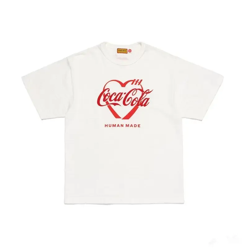 HUMAN MADE Kollaborationsdesign T-Shirt mit Herz-Logo, kurzärmelig, aus reiner Baumwolle 320g, trendig für Männer und Frauen. – Detail 2