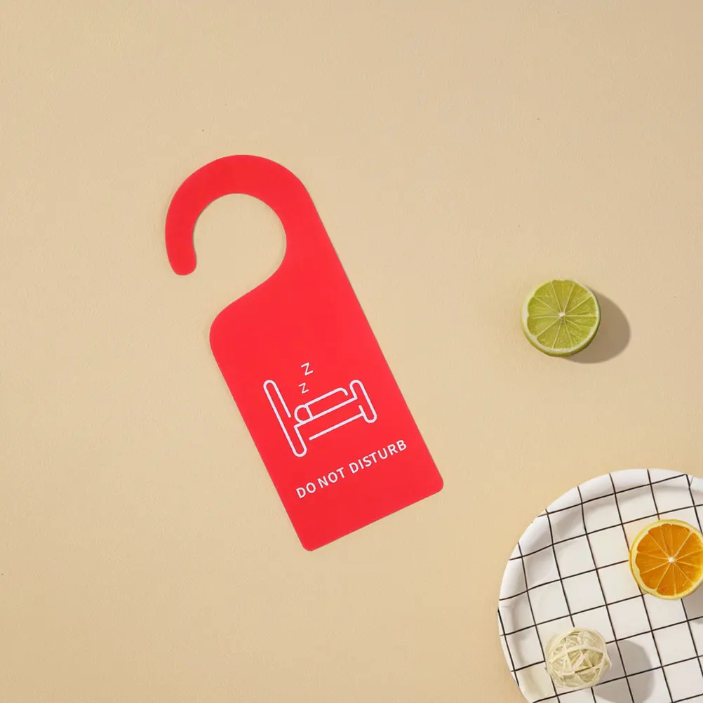 

6pcs Double Sided Pvc Signs Hotel Office Bedroom Clean Up Room Do Not Disturb Door Knob Hanger Home Business Durable Minimalist