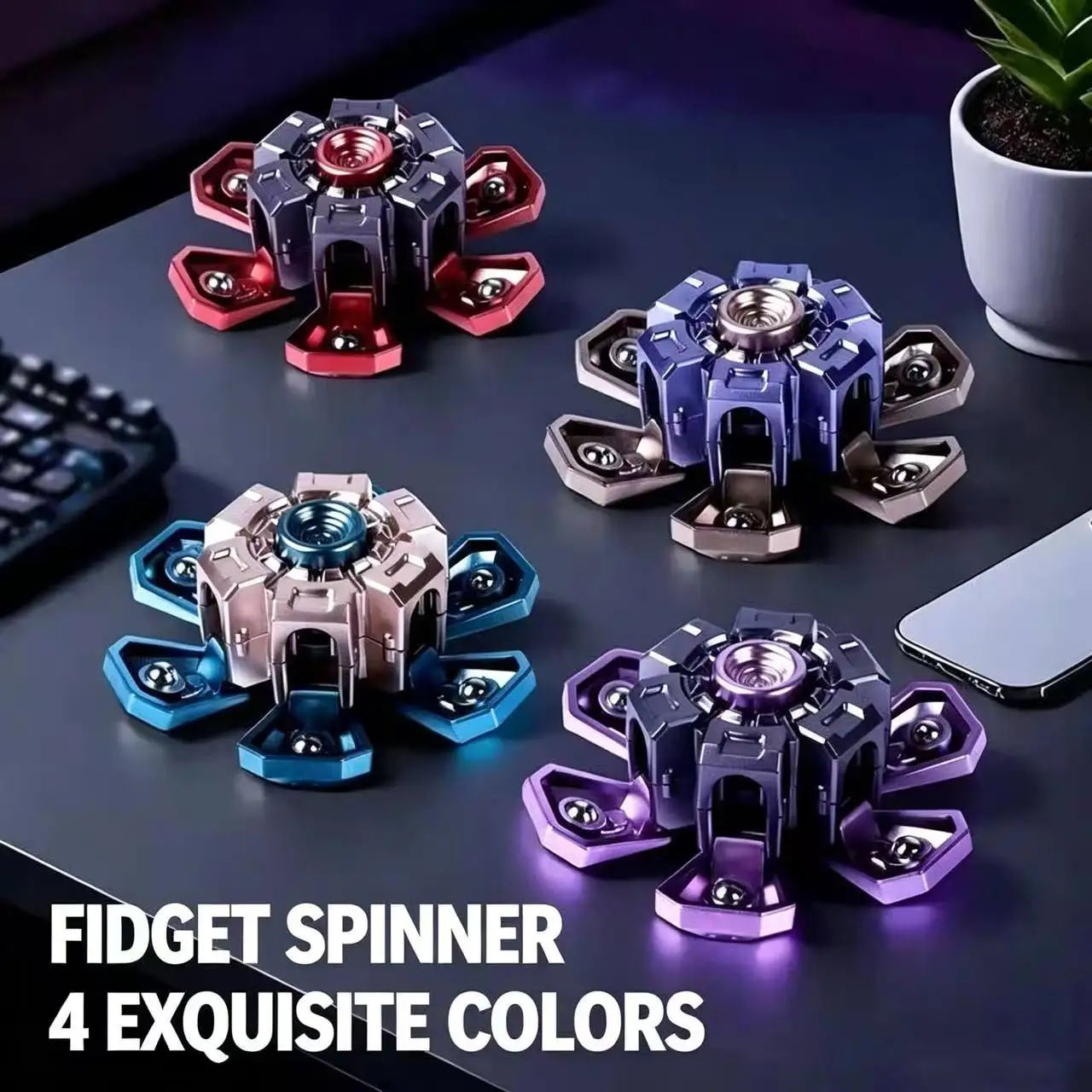 Jouet anti-stress créatif EDC, spinner rotatif à manipuler avec les doigts, gyroscope rotatif DIY, jouets fidget pour enfants et adultes, cadeaux d'anniversaire.
