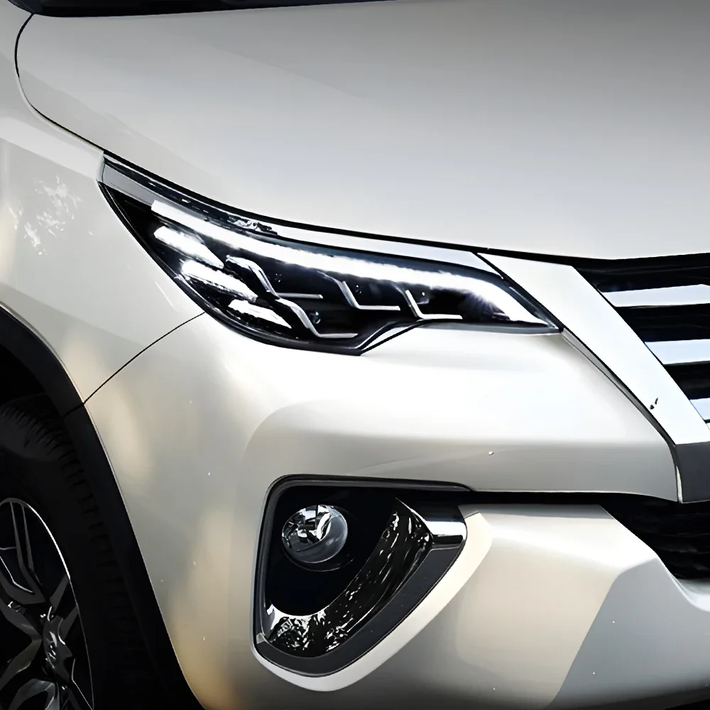 

Автомобильные фары для Toyota Fortuner 2016-2020, светодиодные передние лампы автомобиля в сборе, обновленный проектор в стиле Lexus, аксессуары с четырьмя линзами