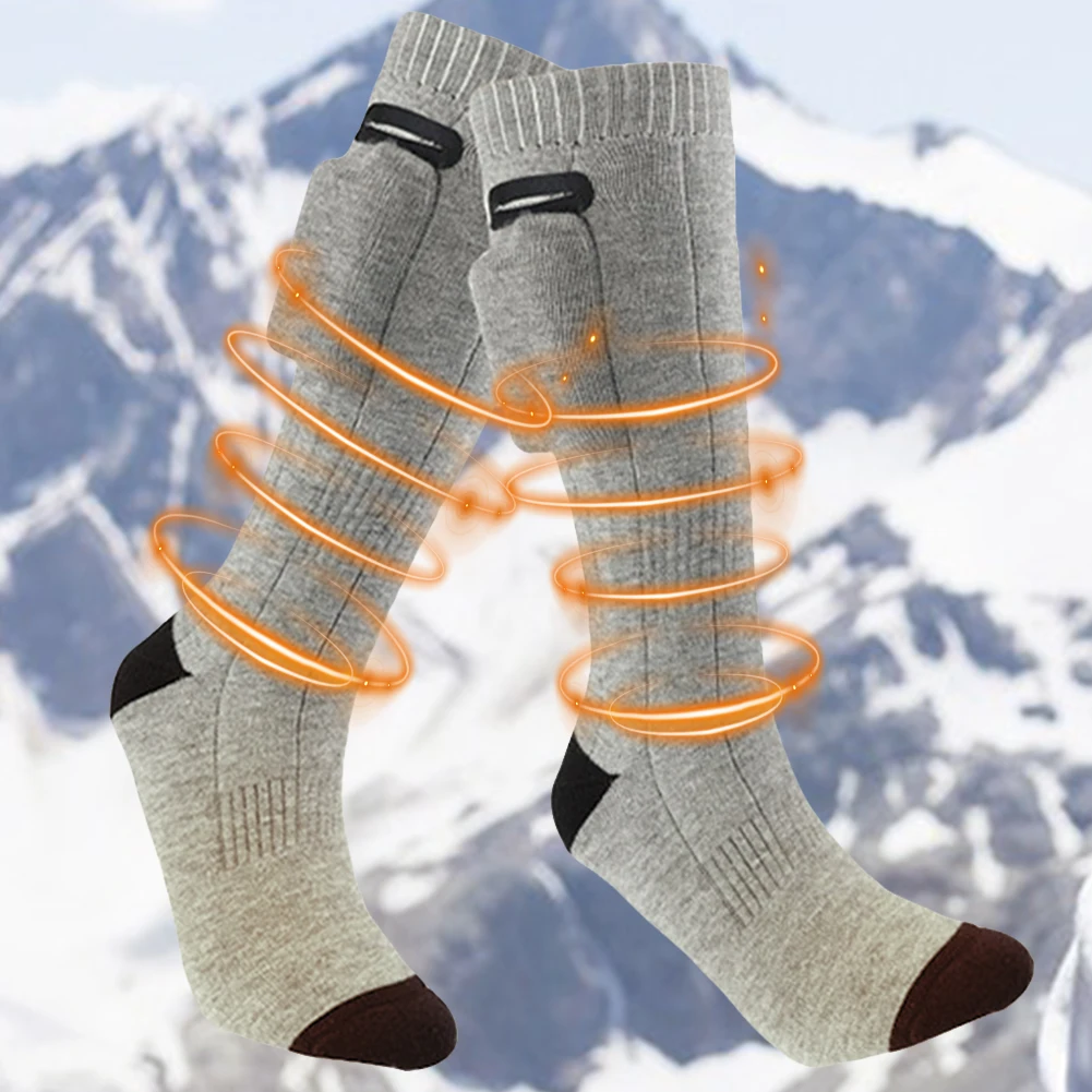 2024 Hot Electric Heated Socks Washable Winter Thermal Socks Outdoor Winter Skiing Foot Warmer Heating Socks for Men Women Gitfs