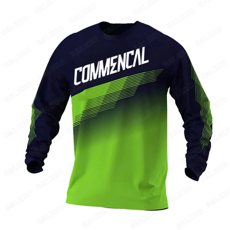 2022 Commencal Motocross Cycling Jersey Men\'s Racing Long Sleeve Shirt Motocross Cycling Off Road Dirt Bike Riding MTB DH