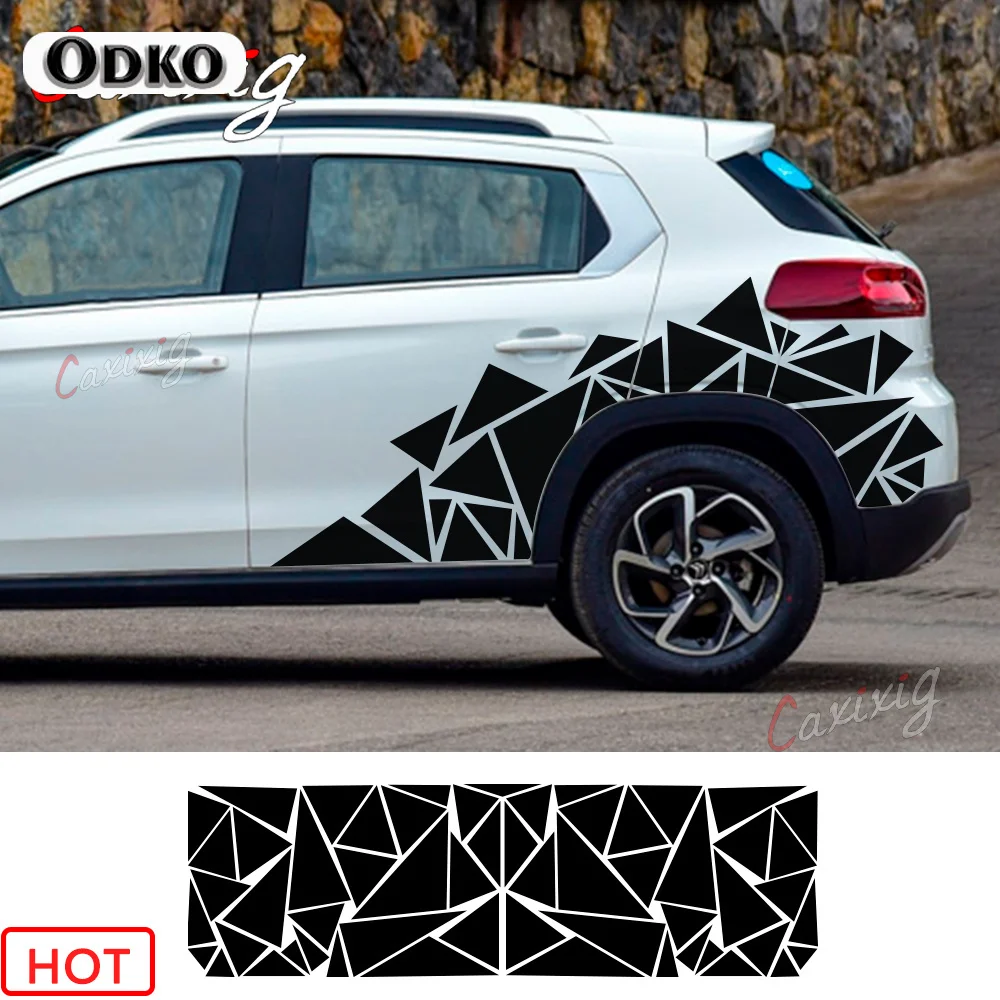 Car Tail Vinyl Triangle Stickers For Audi A4 A3 BMW Ford Renault Dacia Skoda VW KIA Nissan Toyota Honda Tuning Auto Accessories