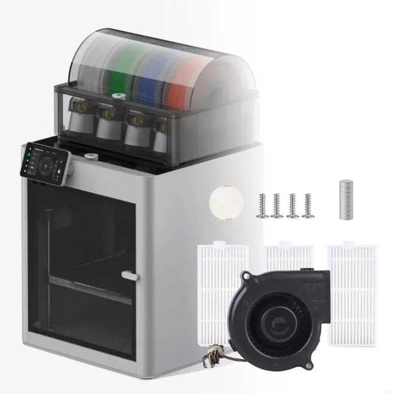 Home Ventilation Replacement Kit with 7530 Blower Fan and Filter Parts, ABS Housing Accessory Set for Routine Service and Filter