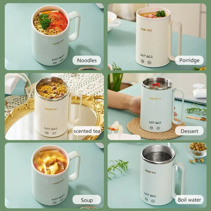 0.4L Portable Stew cup Automatic Thermal Electric Kettle Fast heating Multifunctional Soup Noodles Boil pot Temperature control