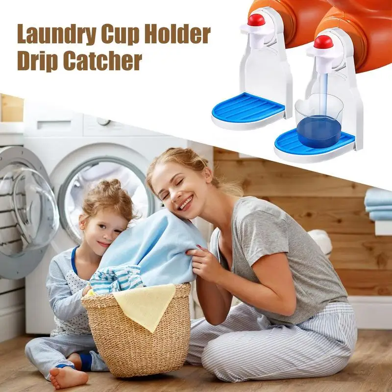 Washing Liquid Cup Holder Laundry Detergent Holder Anti-spill Foldable Laundry Detergent Drip Catcher Cup Holder Storage Tray