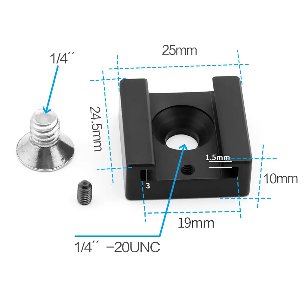 D66mm Magnet Base Rubber Covered with Cold Shoe Mount Magnetic Mounting Kit 1/4 Screw for SLR Camera LED Lighting Tools