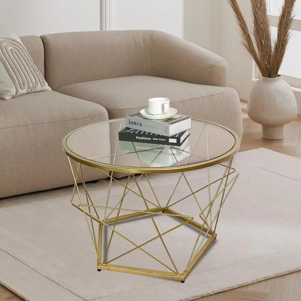 

Coffee Table Glass Coffee Table Metal End Tables Coffee Tables for Living Room 27.5''x 20" in