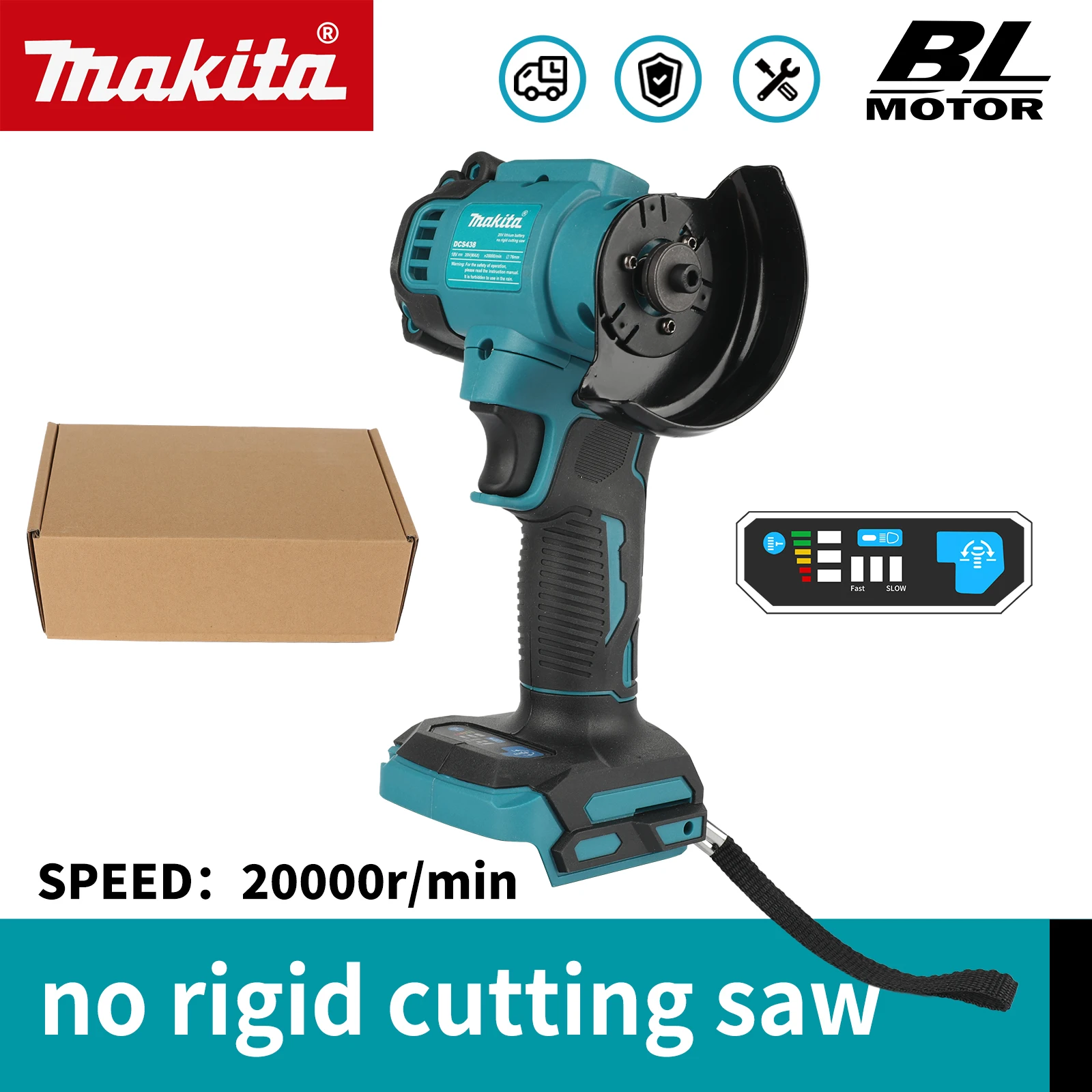 Makita Cordless Angle Grinder 3 Inch Mini Polishing Grinding Machine Electric Cutting Power Tools DCS438