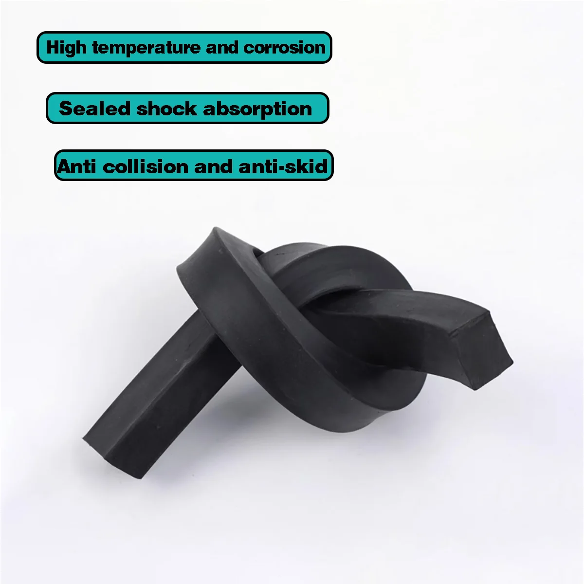 Picture 5: 1 Meter Thick 2/3/5mm Black Silicone Rubber Seal Strip Width 10/15/20/30/40/50mm  Anti-Slip Damper Sealing Gasket Heat Resistant