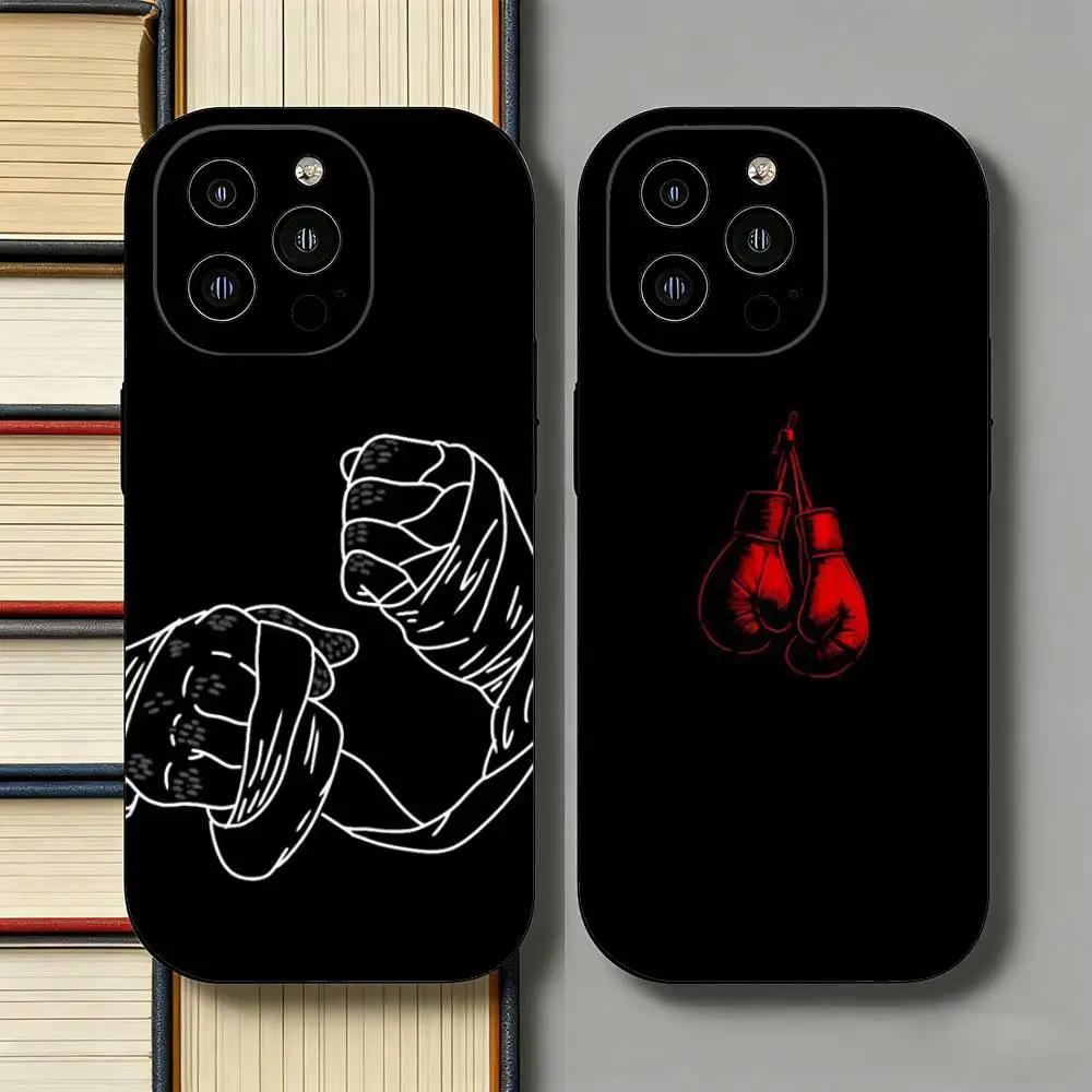 

Boxing Slim Back Phone Case for iPhone 17 Air 16 Pro Max 16e 15 Plus 14 13 Mini 12 11 Protective Cover