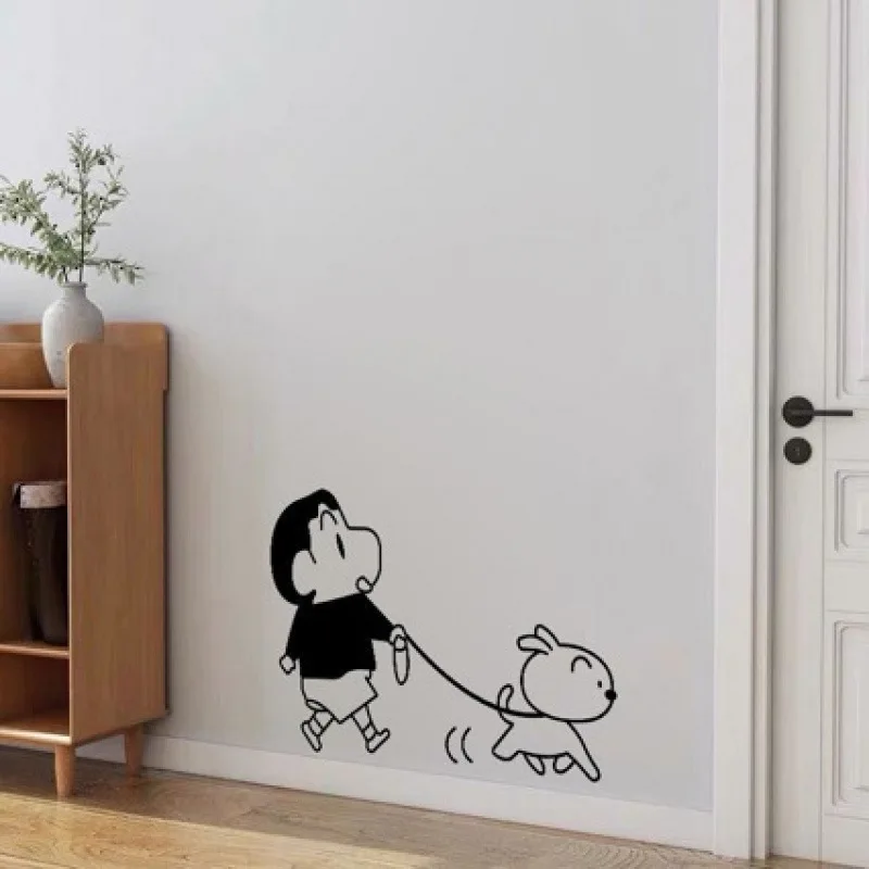 

Crayon Shin-chan Children's Bedside Corner Cabinet Door Decorative Wall Sticker Dormitory Classroom Glass Door Sticker
