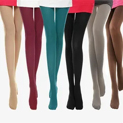 2024 Winter Woman Pantyhose 120D Translucent Wool Sock Pants Stocking Fleece Lined Tights Thermal Pants Legging Fake Pantyhose