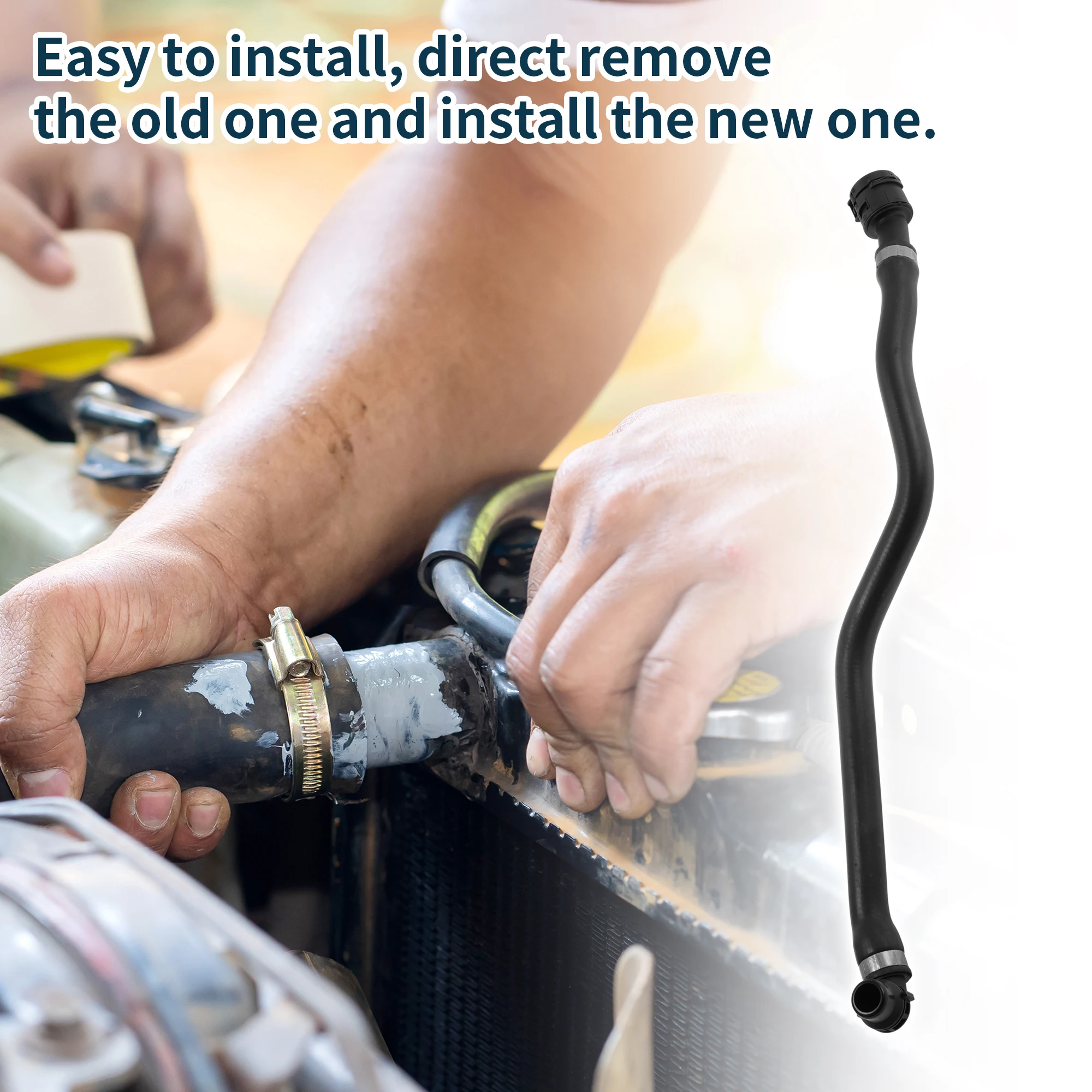 UXCELL ラジエーターホース ヒーターホース ラジエーター出口ホースパイプ BMW GT 640i XDrive G32 3.0T No.17128602617 ゴム冷却液パイプ