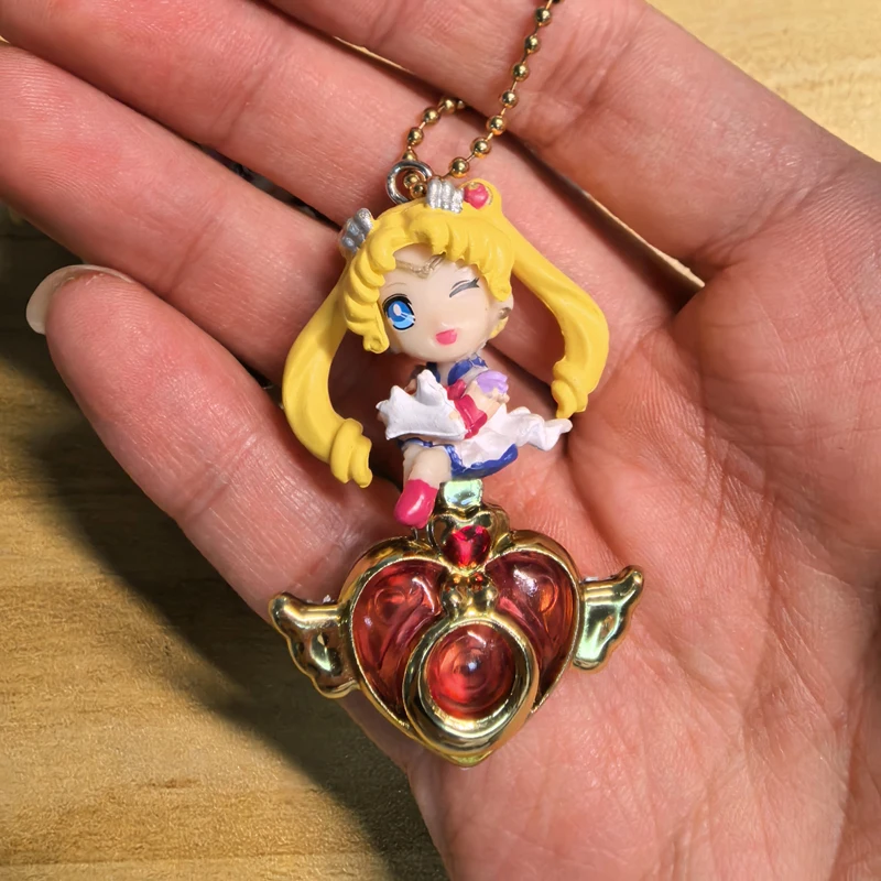 Japanese Cute Sailor Moon Anime Figurine Pendant Action Figure Kawaii Keychain Doll Models Collection Model Toys Gift view 4