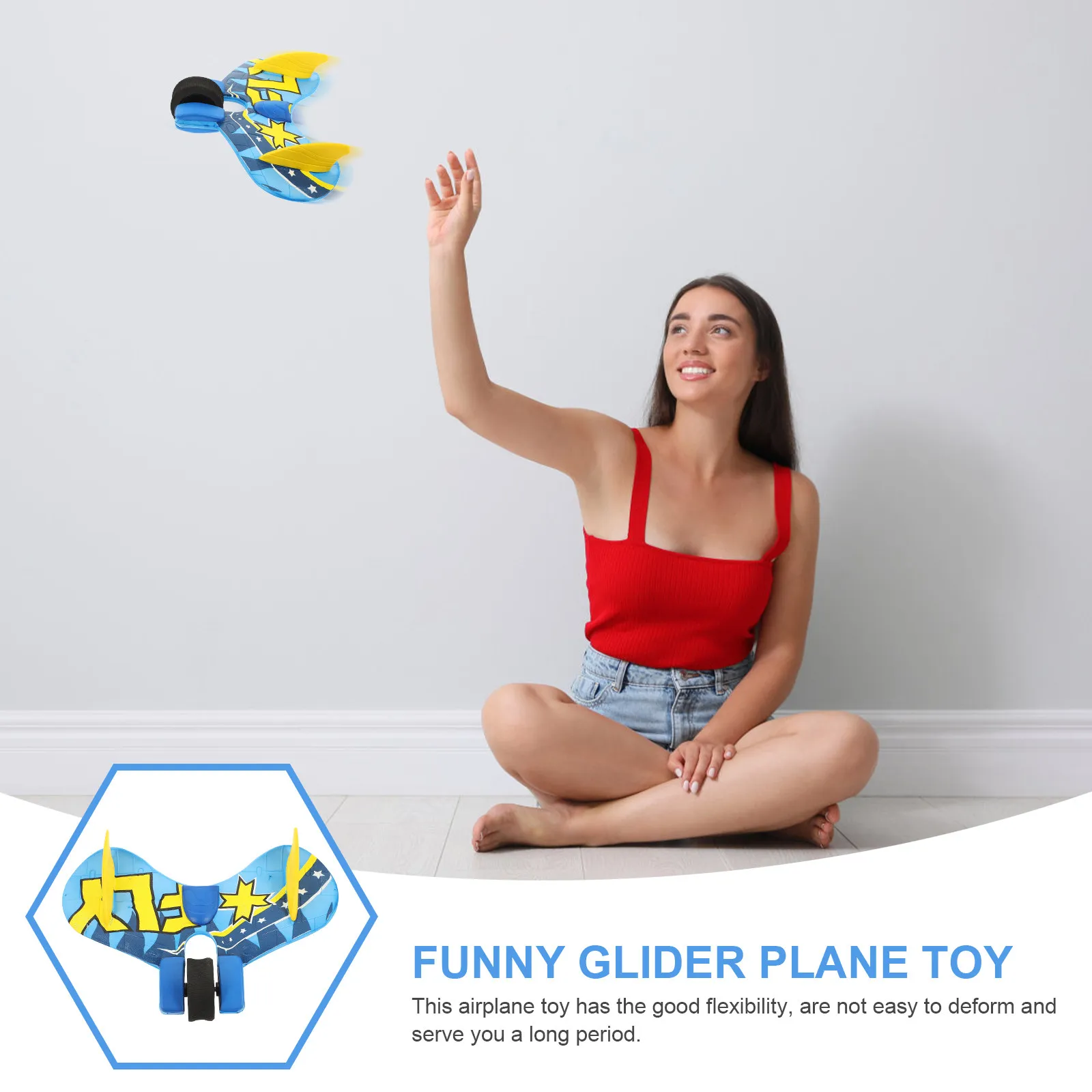 

Glider Plane Kids Airplane Lightweight Eva Outdoor Flying Throwing Airplane Birthday Party Supplies Gift Interesting Eva Planes