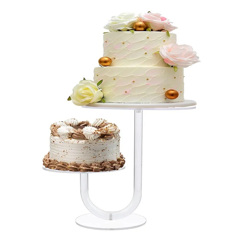 

Акриловая прозрачная 2-х ярусная 3-х ярусная подставка для торта, круглая Лидер продаж, держатель для десертного торта для вечеринки, свадьбы