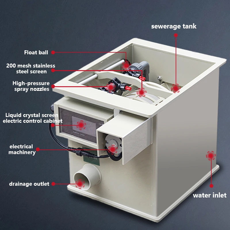5m³/h Rotating Drum Filter Home Use Aquarium Koi Pond Mini Automatic Rotary Drum Filter 5000 Liter Fish Pond Filter