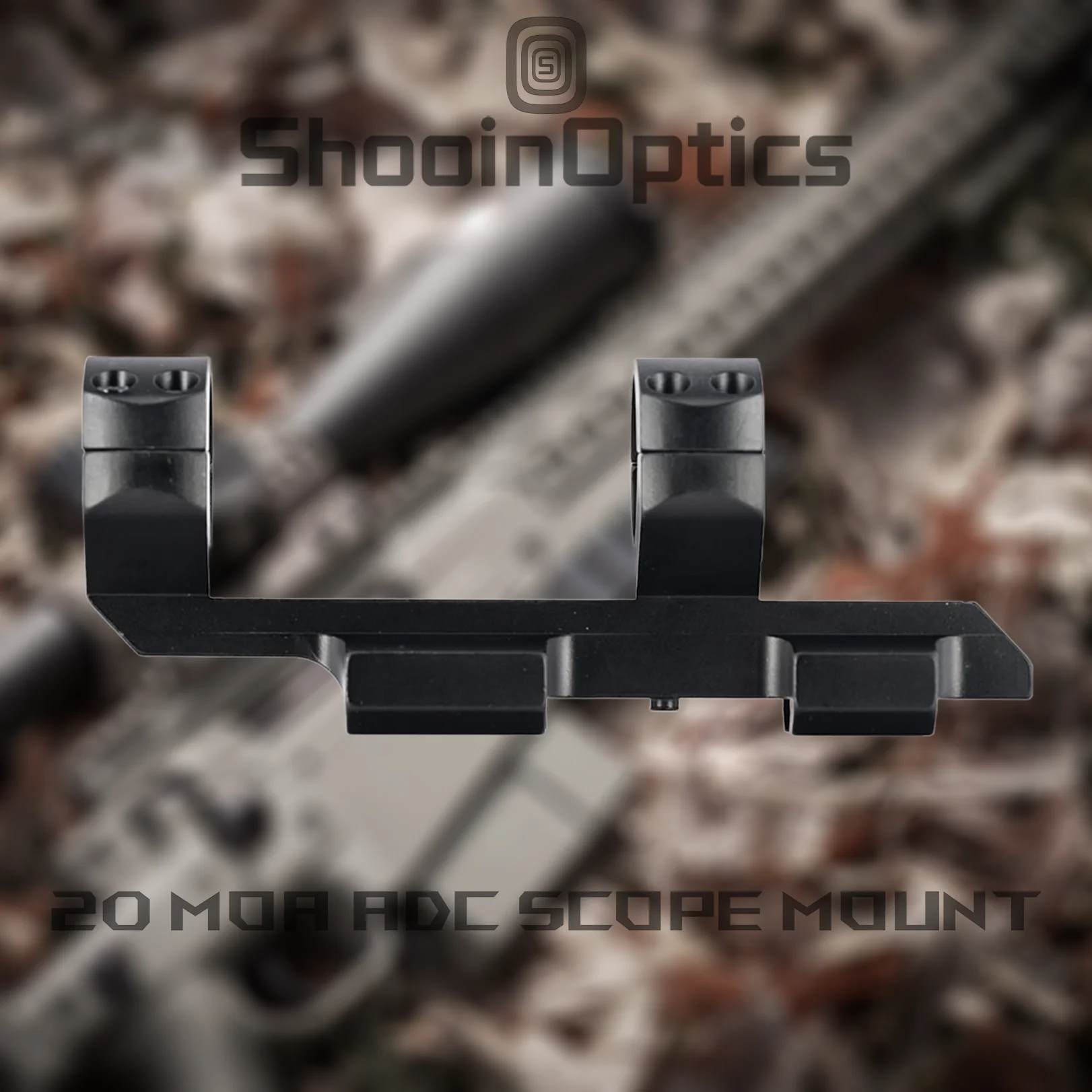 Shooin Optics 20 MOA Angled Direct Compensated Cantilever 30mm Maintubes Scope Picatinny Rail Mount - Image 2