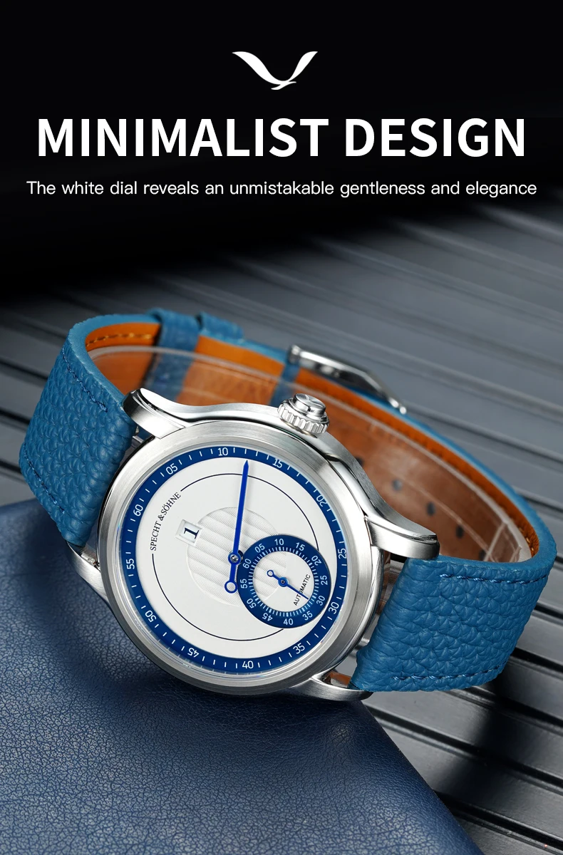 2026 Newly designed Specht & Söhne Men Automatic Watch 39mm Jumping Hour Mechanical Wristwatch Sapphire Crystal Reloj Hombre - view 6