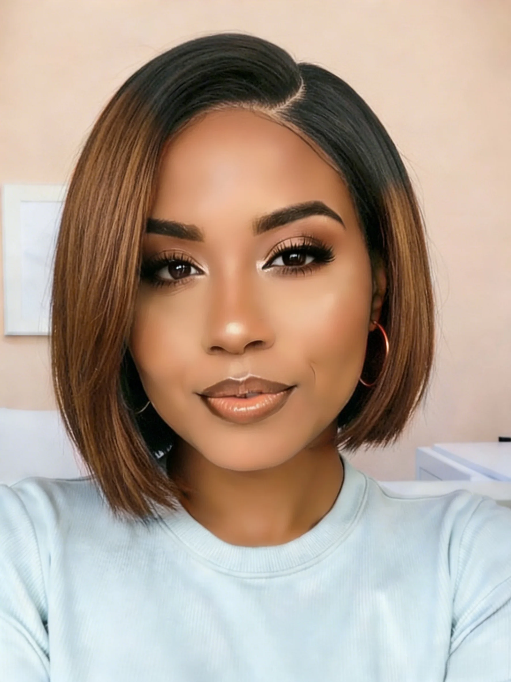 

Парик с кружевной передней частью 13x4, 180% плотность, из натуральных прямых волос, для женщин, 10 дюймов, прямой боб, предварительно прорезанный, с кружевной передней частью