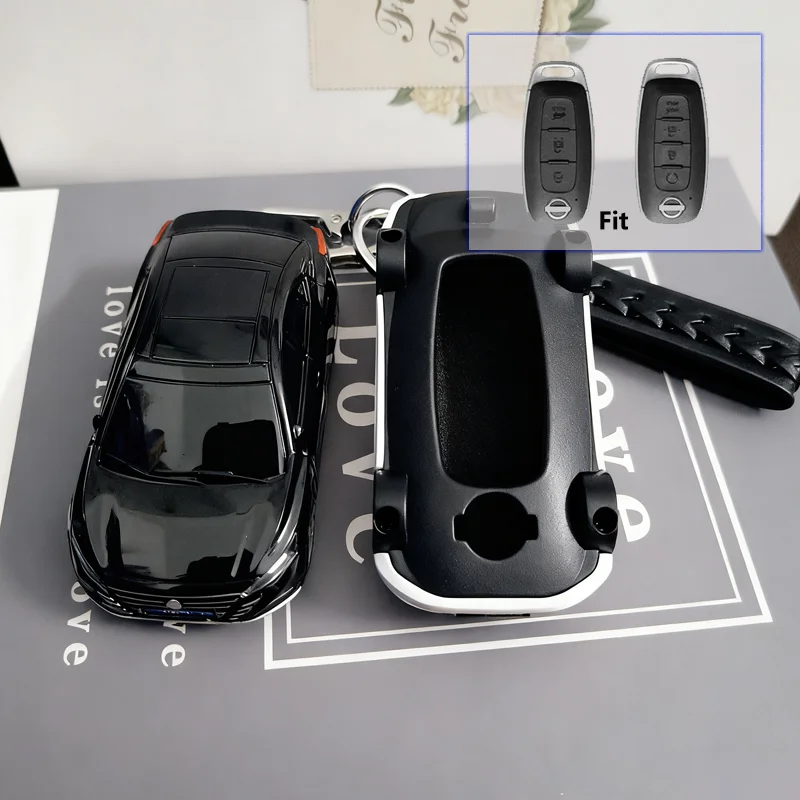 

Interesting Car Key Case for Nissan Altima 2022 2023 X-trail T33 Kicks Qashqai Remote Key Case Cover Holder Keychain Accessories