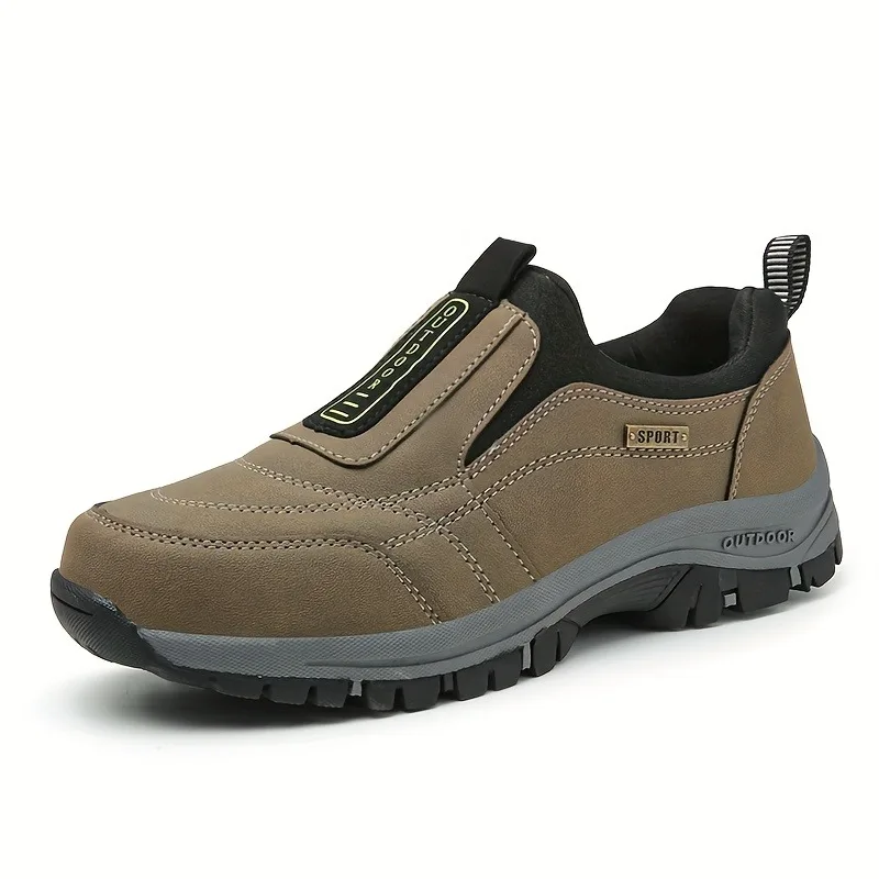 Sapatos esportivos casuais antiderrapantes masculinos resistentes ao desgaste sapatos de caminhada ao ar livre 2025 moda confortável sapatos de caminhada planos para homem