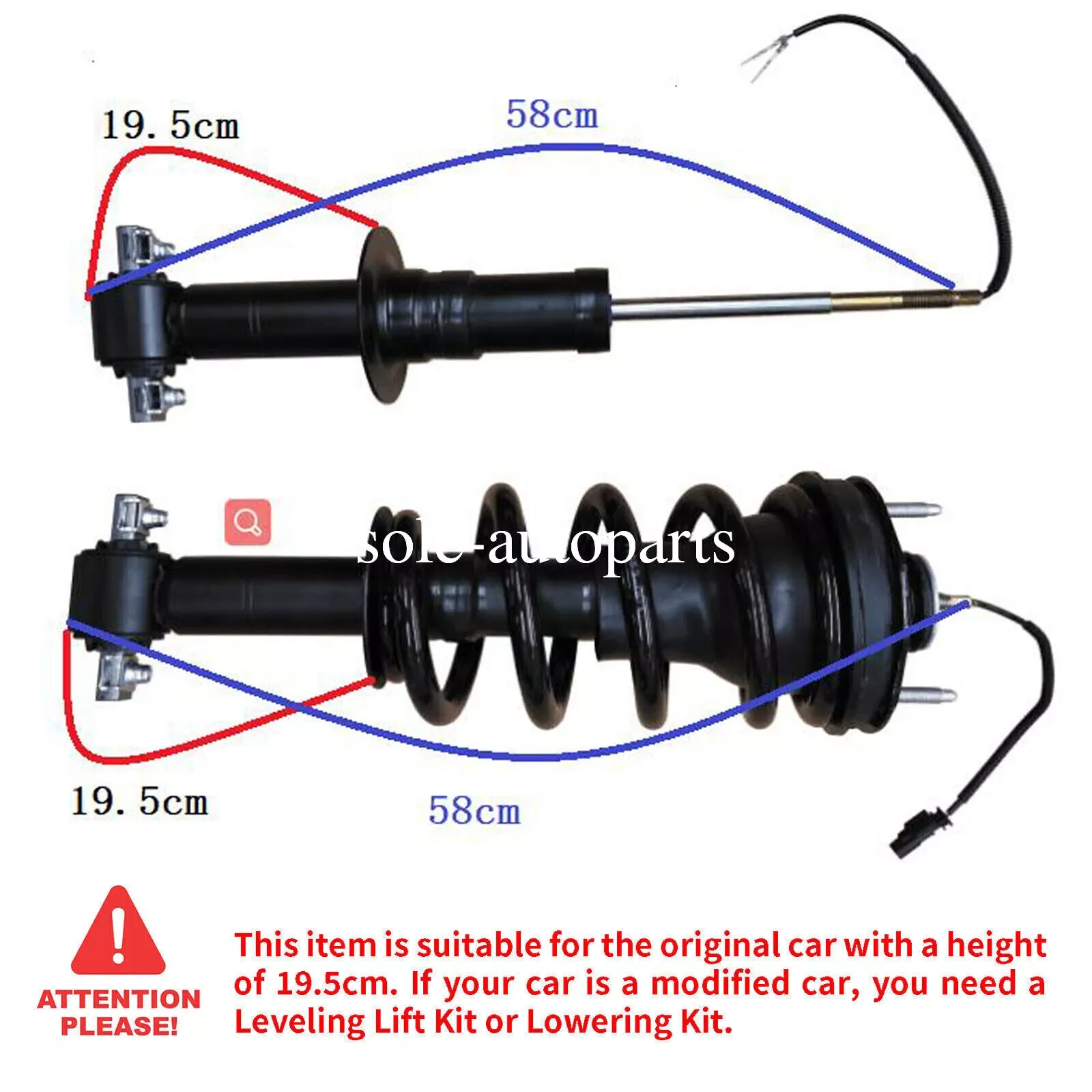 AP02 FRONT Strut Assy + REAR shock Absorber for 2015-20 Escalade Suburban Tahoe Yukon