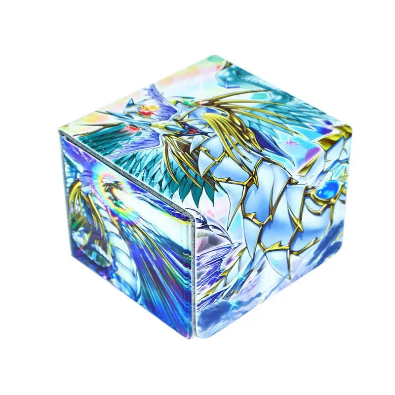 

Yu-Gi-Oh! Ultimate Crystal Rainbow Dragon Overdrive DIY Large Capacity Leather Card Box Anime Game Collection Card Storage Box