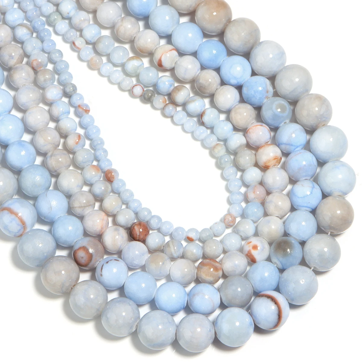4/6/8/10/12mm Naturstein Blaue Persische Jade Perlen DIY Charms Armband Lose Runde Perlen für Schmuckherstellung Zubehör