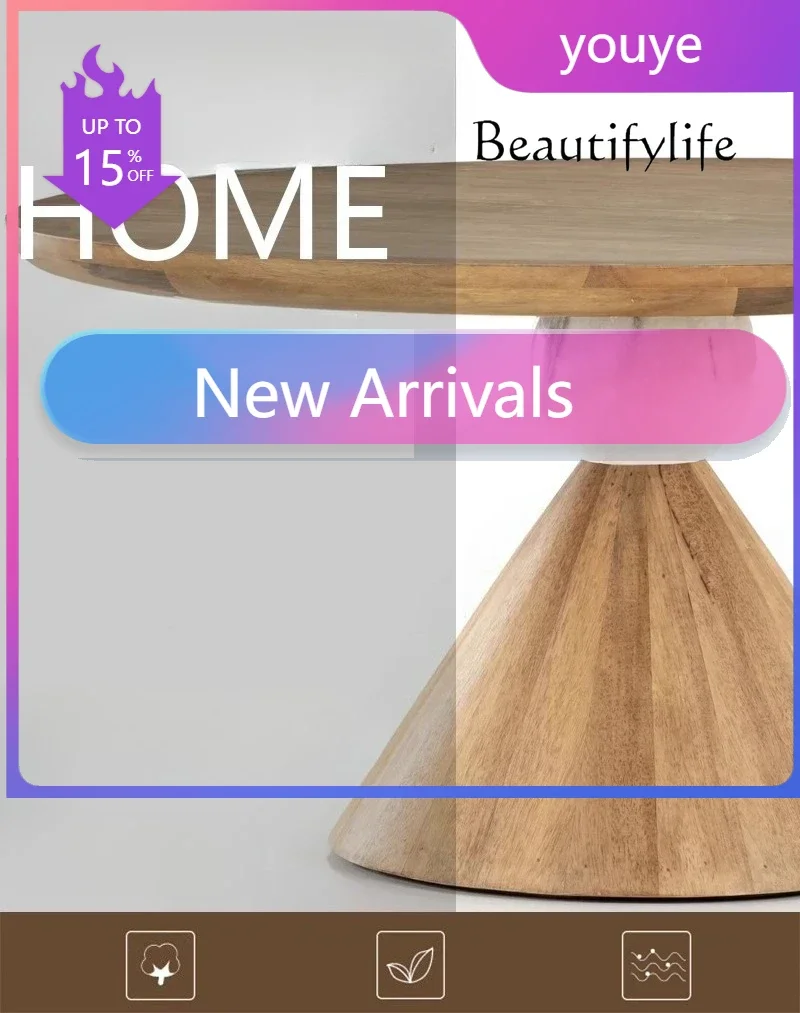 

Обеденный стол N36 в средневековом стиле, круглый, из массива дерева, в скандинавском стиле, конусообразный, цилиндрический, для дома, ретро, для ресторана