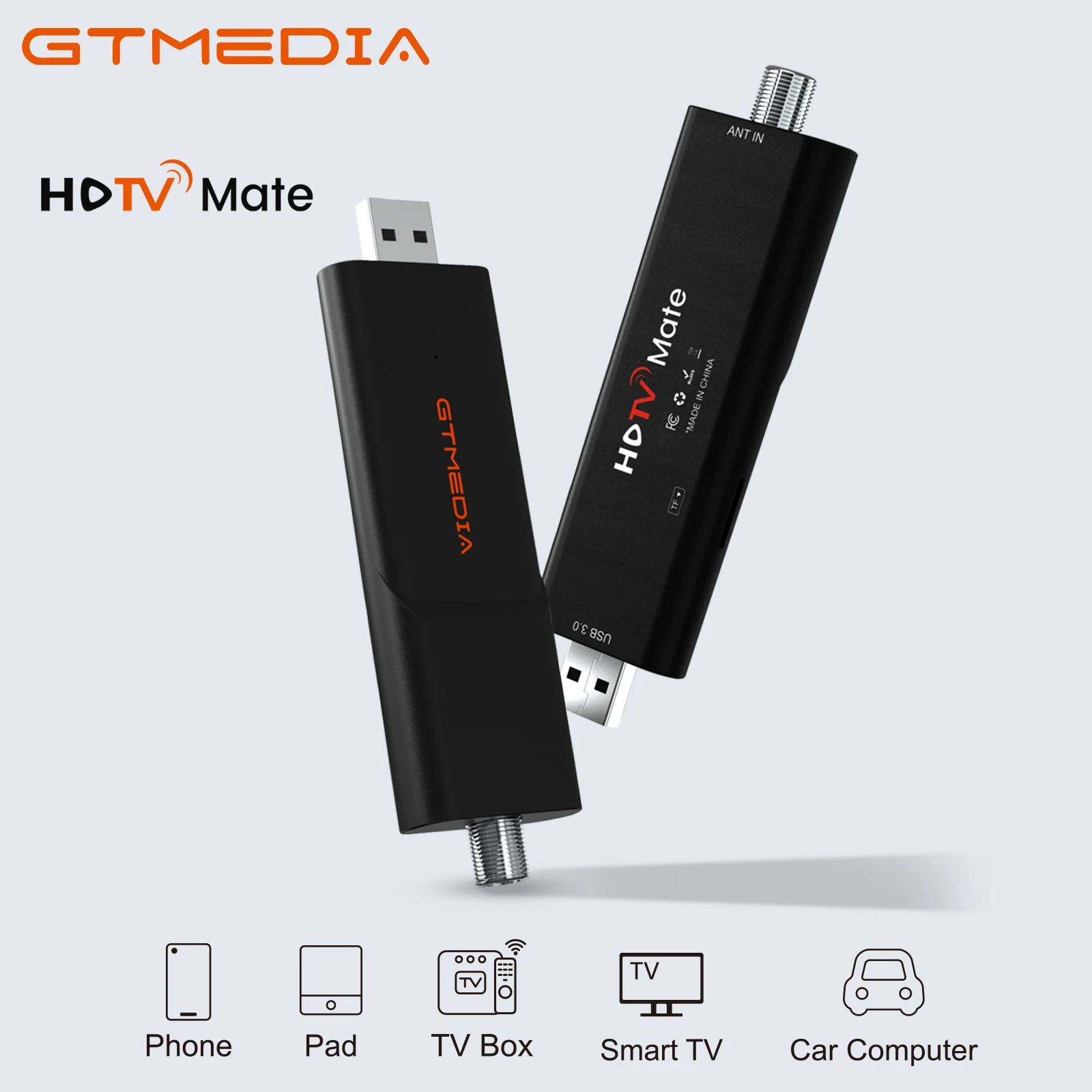 

GTmedia HDTV Mate Watch ATSC 3.0 programs at anytime Support Android 9.0 for Phone, Tablet, TV Box, PC and Smart Car Computer