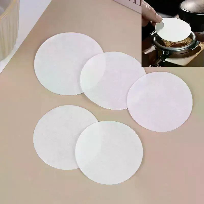 Espresso Coffee Filter Paper 51mm to 58mm Unbleached 100/500Pcs  Durable Non Bleached Filters for Professional Barista Machine