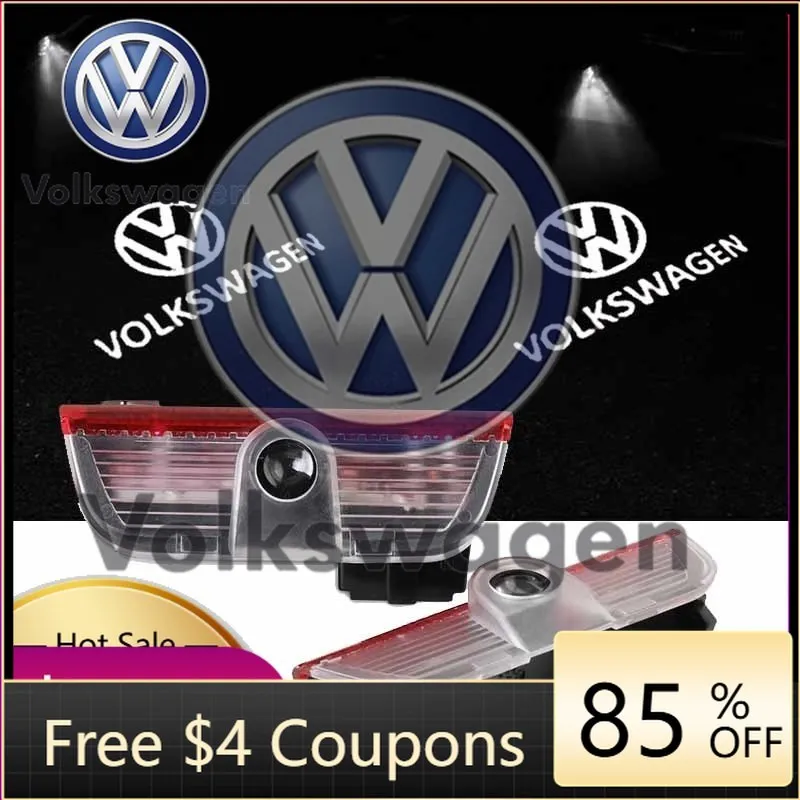 

Car Sticker 2026 Hot Styling Mouldings For VOLKSWAGEN VW 2Pcs Car Door Welcome Light Led HD Projector Lamp Courtesy Lights For V