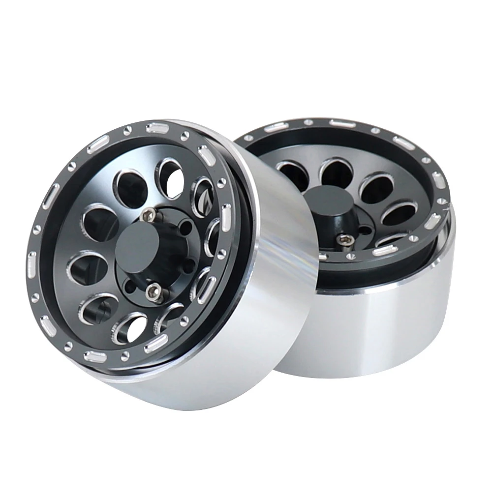 4 stuks 1.9 Metalen Beadlock Gat Wielnaaf Velg Voor 1/10 Rc Crawler Traxxas Axiale Trx4 Trx-6 Scx10 Yikong Trx4 Redcat Rgt Mjx D90