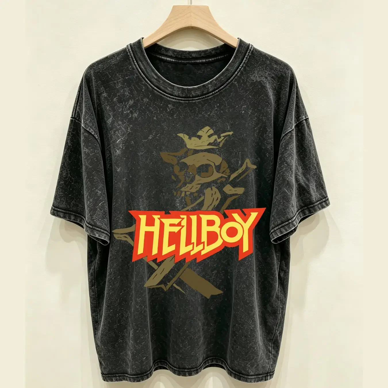 washed T Shirt Vtg 2008 Dark Horse Comics Mens XXL Mike Mignola Hellboy Promo movie long or short sleeves vintage Washed