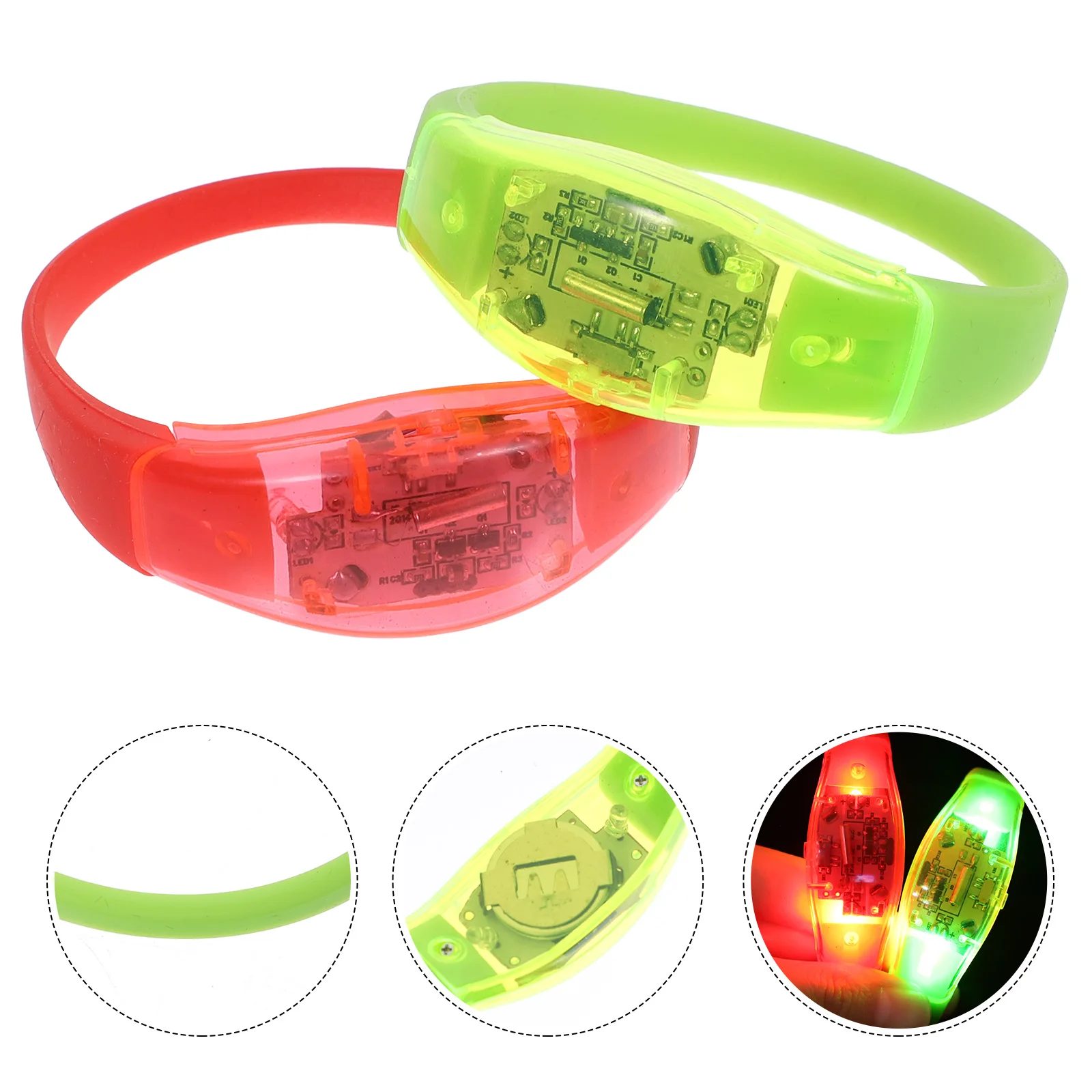 

2 Pcs Party Accessories for Women Glowing Wristband Supplies LED Bracelets Favor Miss