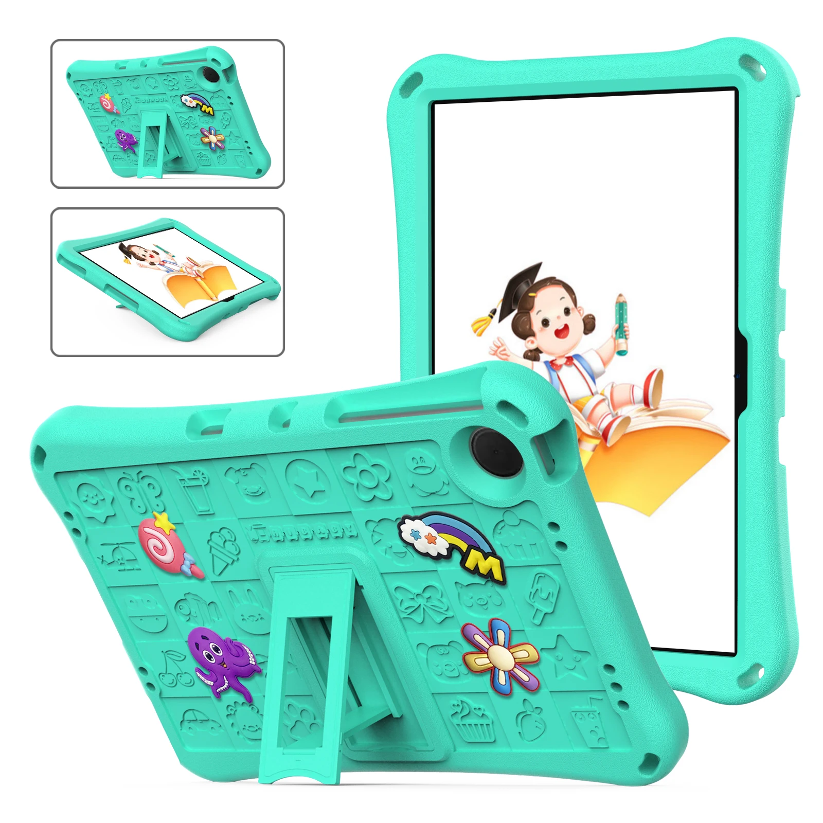 OligKids Case pour Samsung Galaxy Tab A9 Plus 2023 11 "SM-X210 SM-X215 SM-X216B Cute Funda Tablet Cover avec support de déclinaison intégré