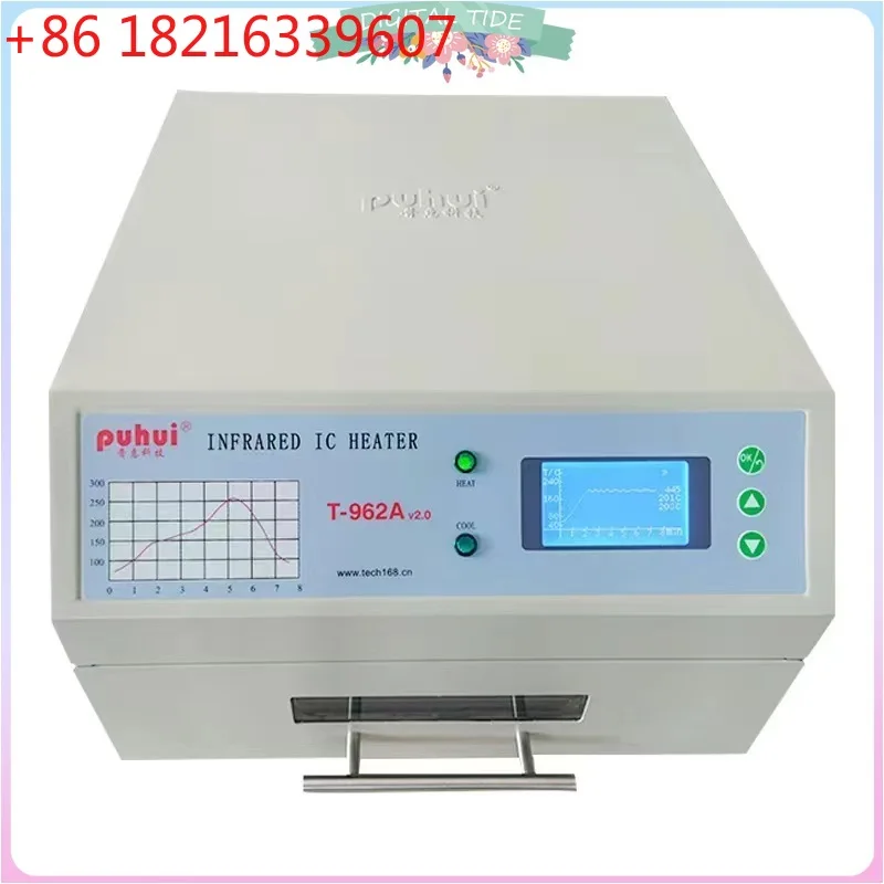 YAO Newest T-962A V2.0 Infrared IC Heater T962A Desktop Reflow Oven BGA SMD SMT Rework Sation T 962A Reflow Wave Oven
