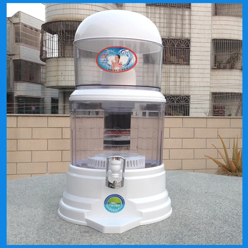 16L Water Filter Barrels Mineral Pot Water Treatment Filter Alkaline Straight Drink Bucket Dispenser Water Purifier
