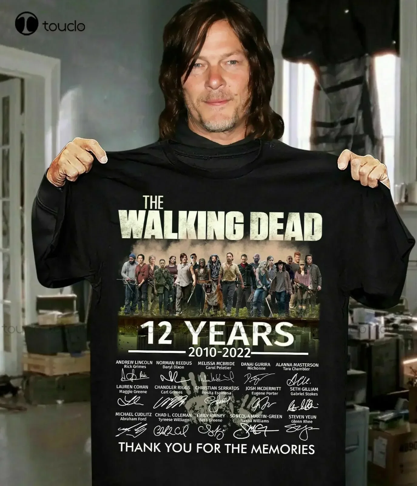 The Walking Dead 12Th Anniversary 2010-2022 Movie Film T Shirt For Lovers S-5Xl 80S Shirt Outdoor Simple Vintag Casual T Shirts