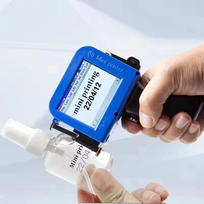آلة ترميز تاريخ انتهاء الصلاحية المحمولة الصغيرة الحرارية 12.7 مللي متر طابعة رموز الدفعة المحمولة النافثة للحبر مع 24 لغة #1