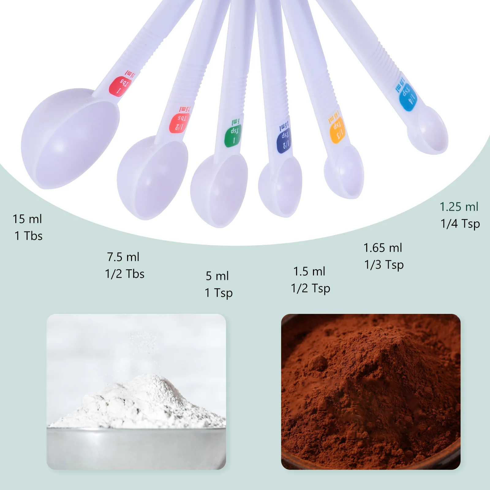 

13 pcs Measuring Cups Spoons Set Lightweight Stackable Kitchen Measuring Containers Baking Accessories For Powder Milk Soda