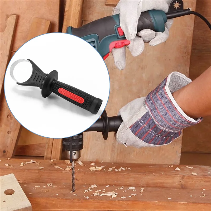 

【Promotion】Hammer Drill Handle Plastic Side Front Auxiliary Handle For 26 Tools Drill Replacement Plastic Side Handle