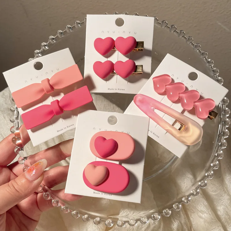 

10Pcs /Set Sweet Cherry Blossom Hair Claw Women's Duckbill Hair Clip Stylish Back of Head Accessory